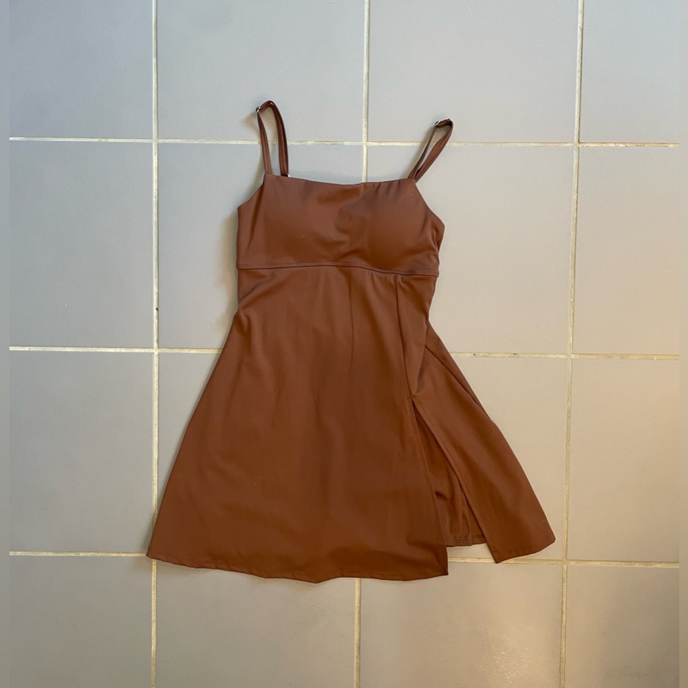 Brown Spaghetti Strap Romper Dress | TIKTOK SHOP